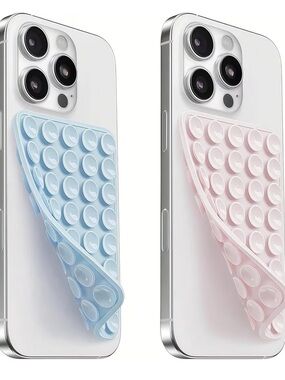 Silicone Pop Grip Phone Sticker - Blue & Pink